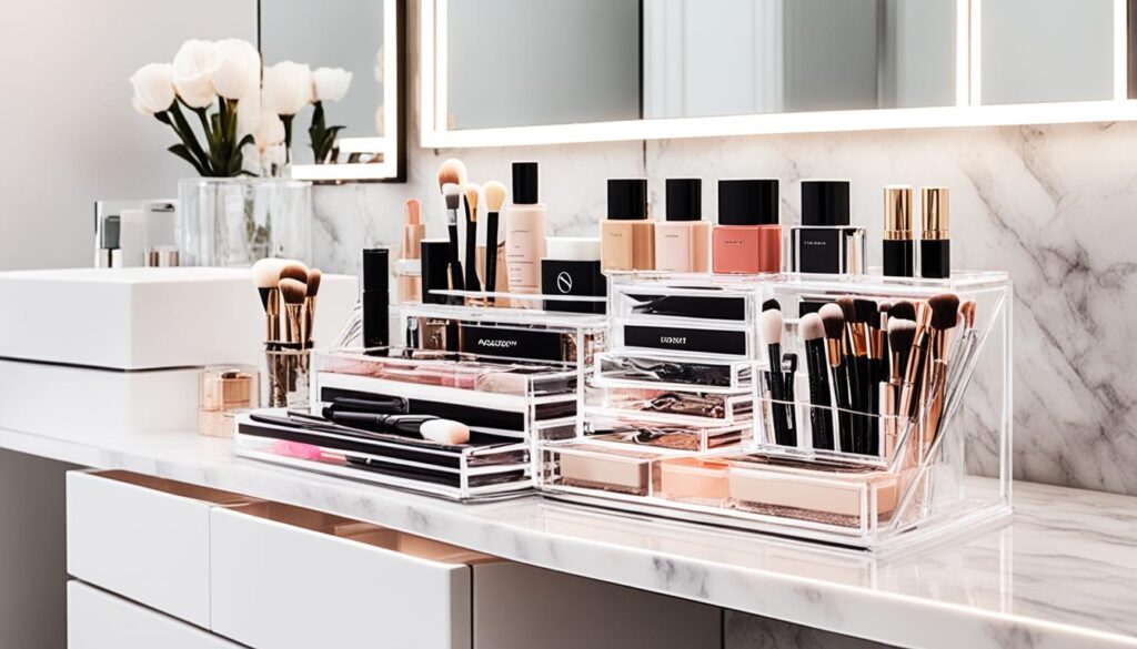 bathroom makeup organizer