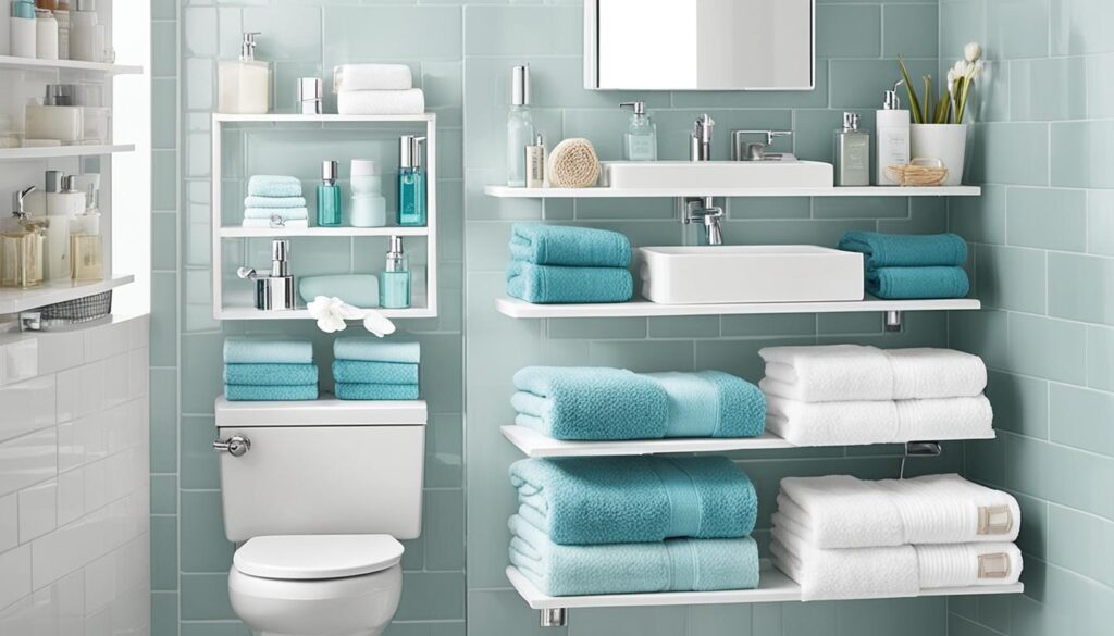 compact bathroom organization