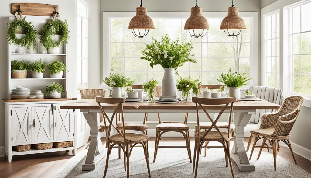 farmhouse dining table and chairs ideas