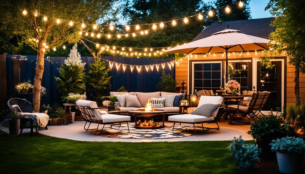 yard and patio string lighting ideas