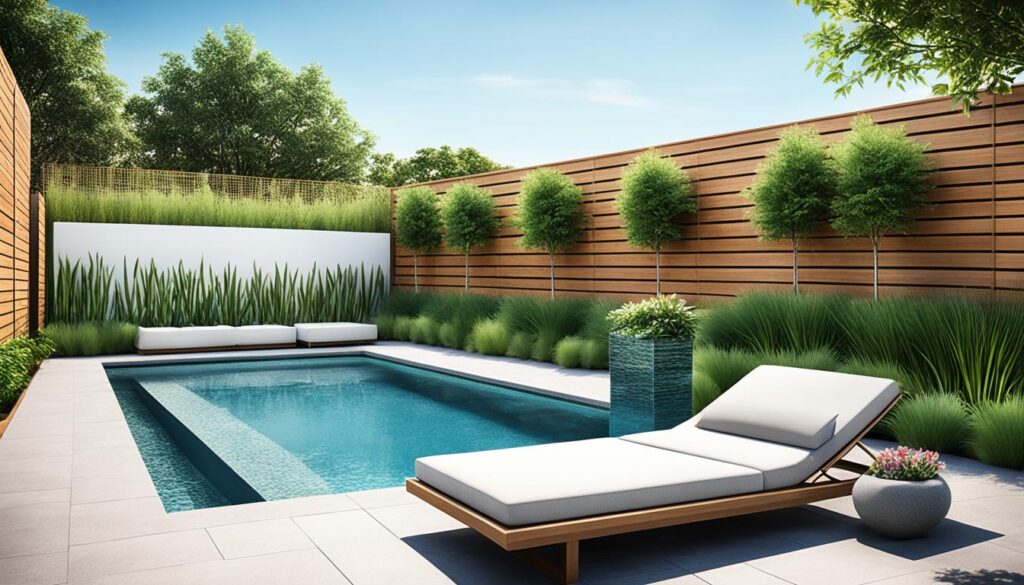 modern pool garden design