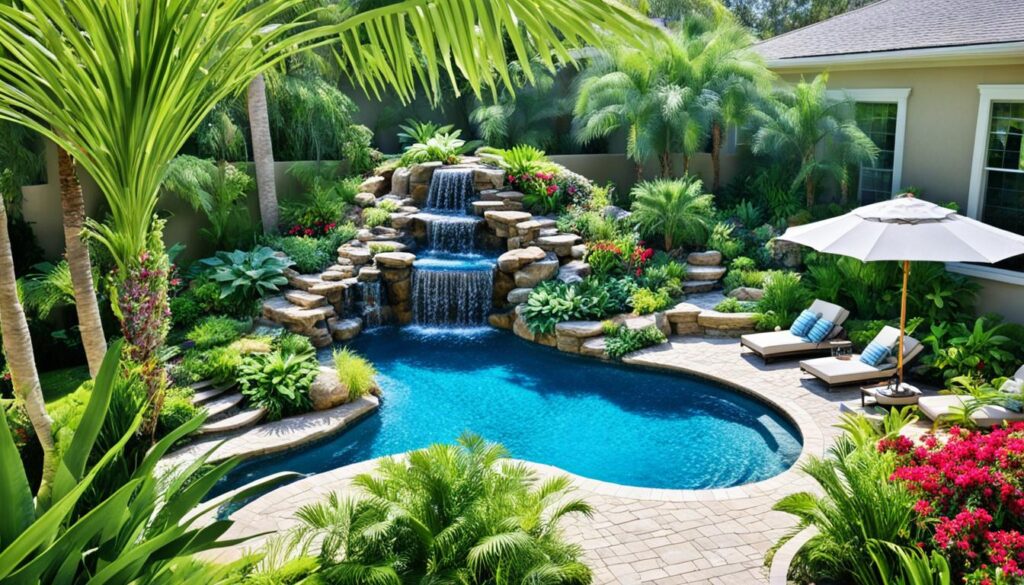 pool garden designs