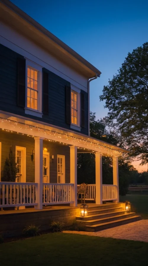 23 Vibrant Summer Front Porch Decor Ideas to Welcome the Season - Incorporate Lighting for Ambiance