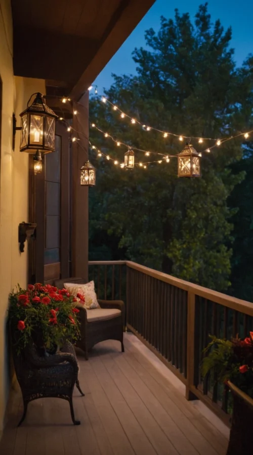 23 Vibrant Summer Front Porch Decor Ideas to Welcome the Season - Incorporate Lighting for Ambiance