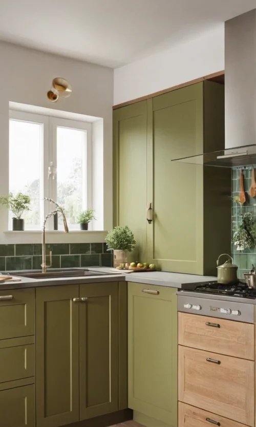 Olive Green Kitchen Ideas - Mixing and Matching Olive Green Hues